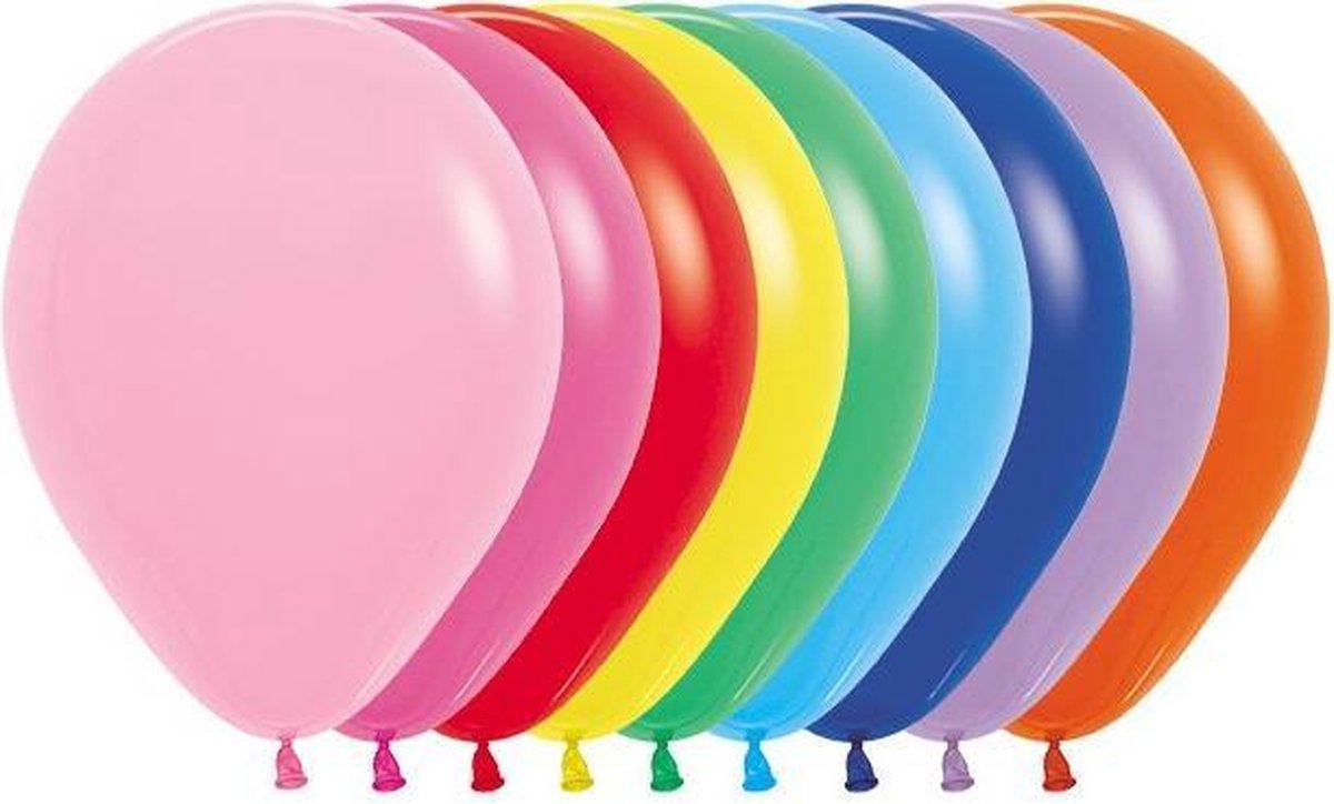 Gekleurde ballonnen 50st | 30 cm of 12 inch | Geschikt voor helium en lucht | feest versiering